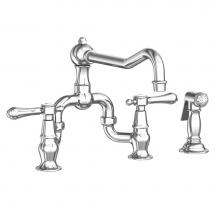 Newport Brass 9453-1/26 - Kitchen Bridge Faucet with Side Spray