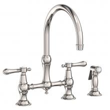 Newport Brass 9458/15P - Kitchen Bridge Faucet with Side Spray