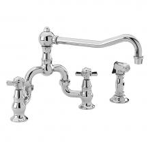 Newport Brass 9451-1/26 - Kitchen Bridge Faucet with Side Spray