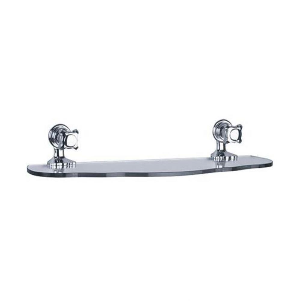 Aphrodite Wall Mounted Glass Vanity Shelf In Polished Chrome