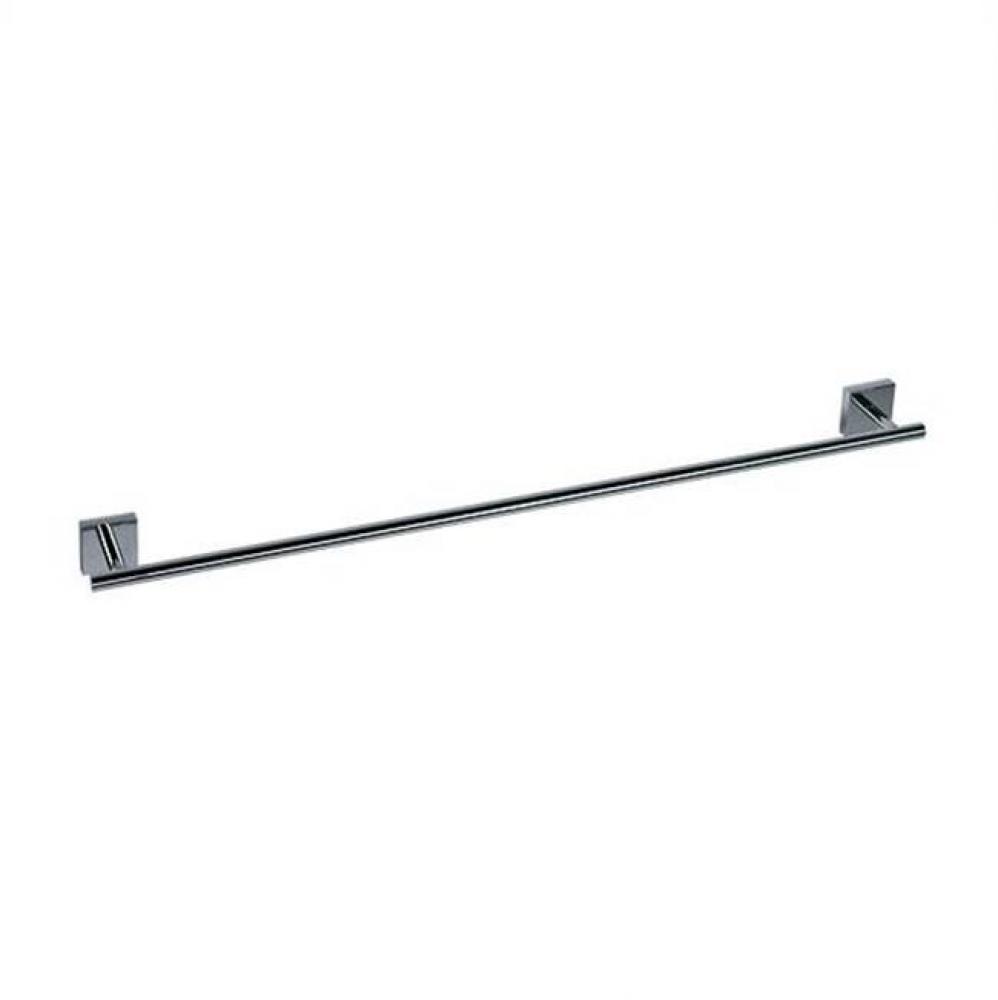 Charleston Square Wall Mounted Single Towel Bar In Polished Chrome