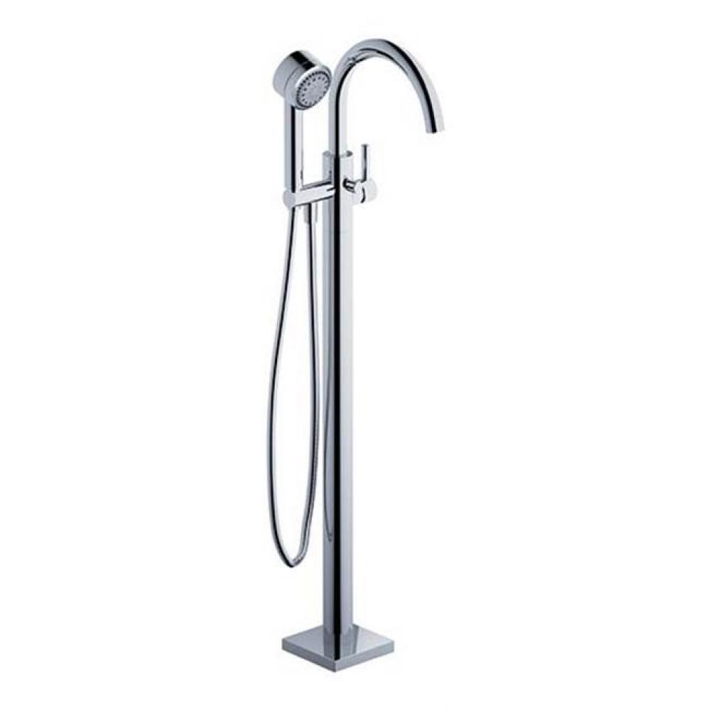 Charleston Square Free Standing Bath Tub Mixer Set In Polished Nickel