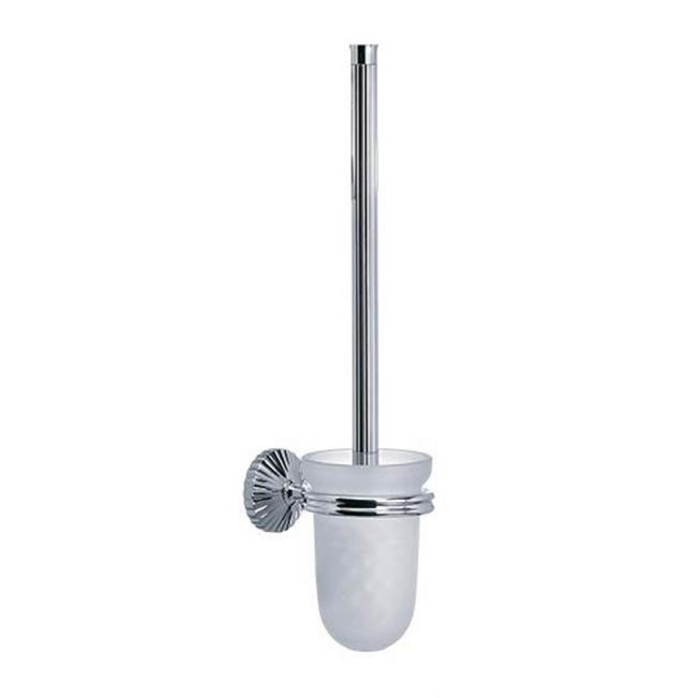 Cronos Wall Mounted Toilet Brush Holder Set In Polished Chrome