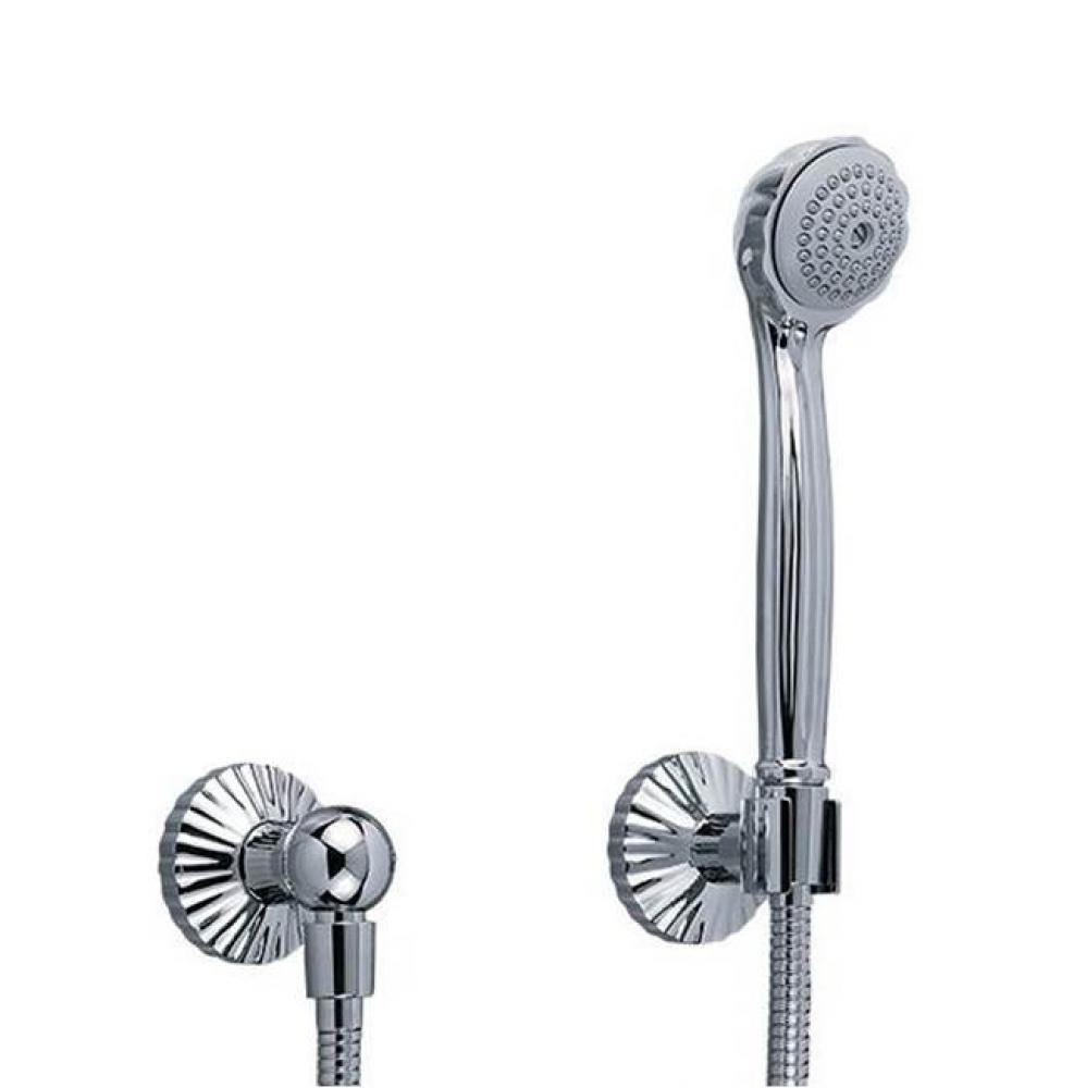 Cronos Wall Mounted Handshower Set With Handshower Wall Outlet Handshower Holder And Hose In Polis