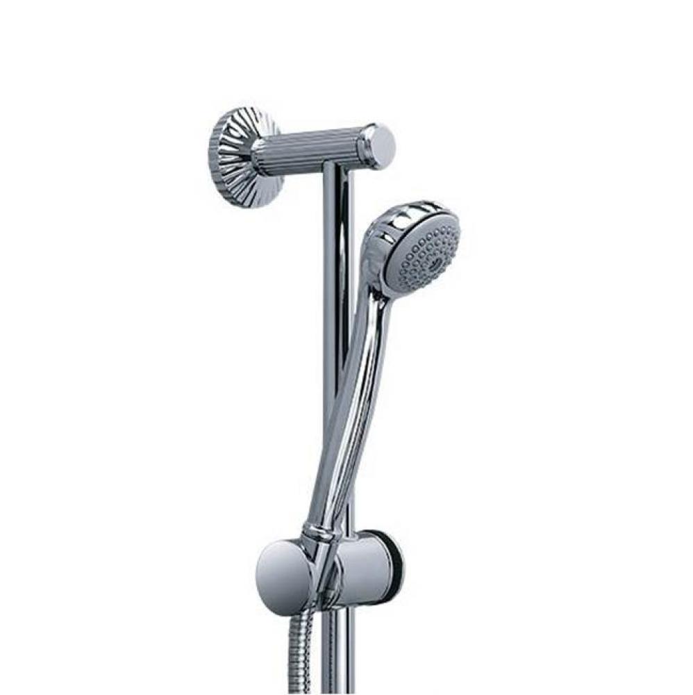 Cronos Sliding Rail Shower Set With Handshower And Hose In Polished Chrome