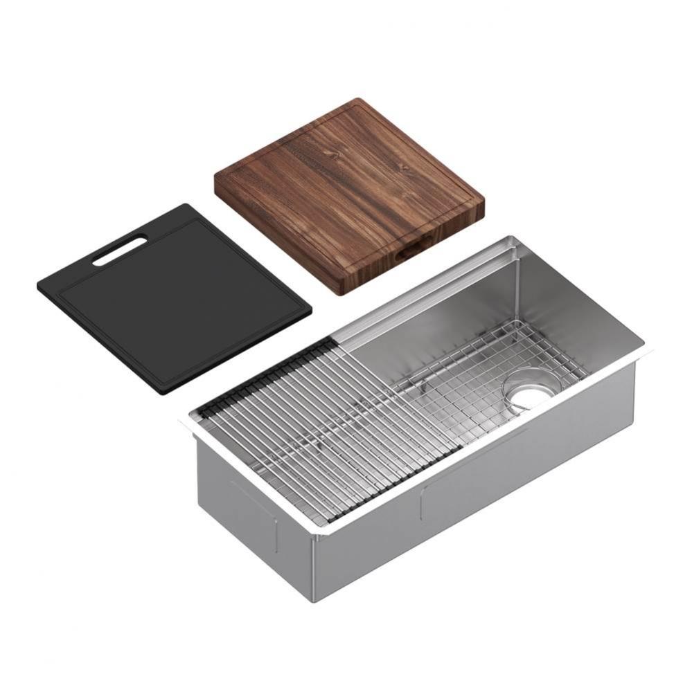 Culinario™ 36'' Stainless Steel Chef/Workstation Sink With Accessories