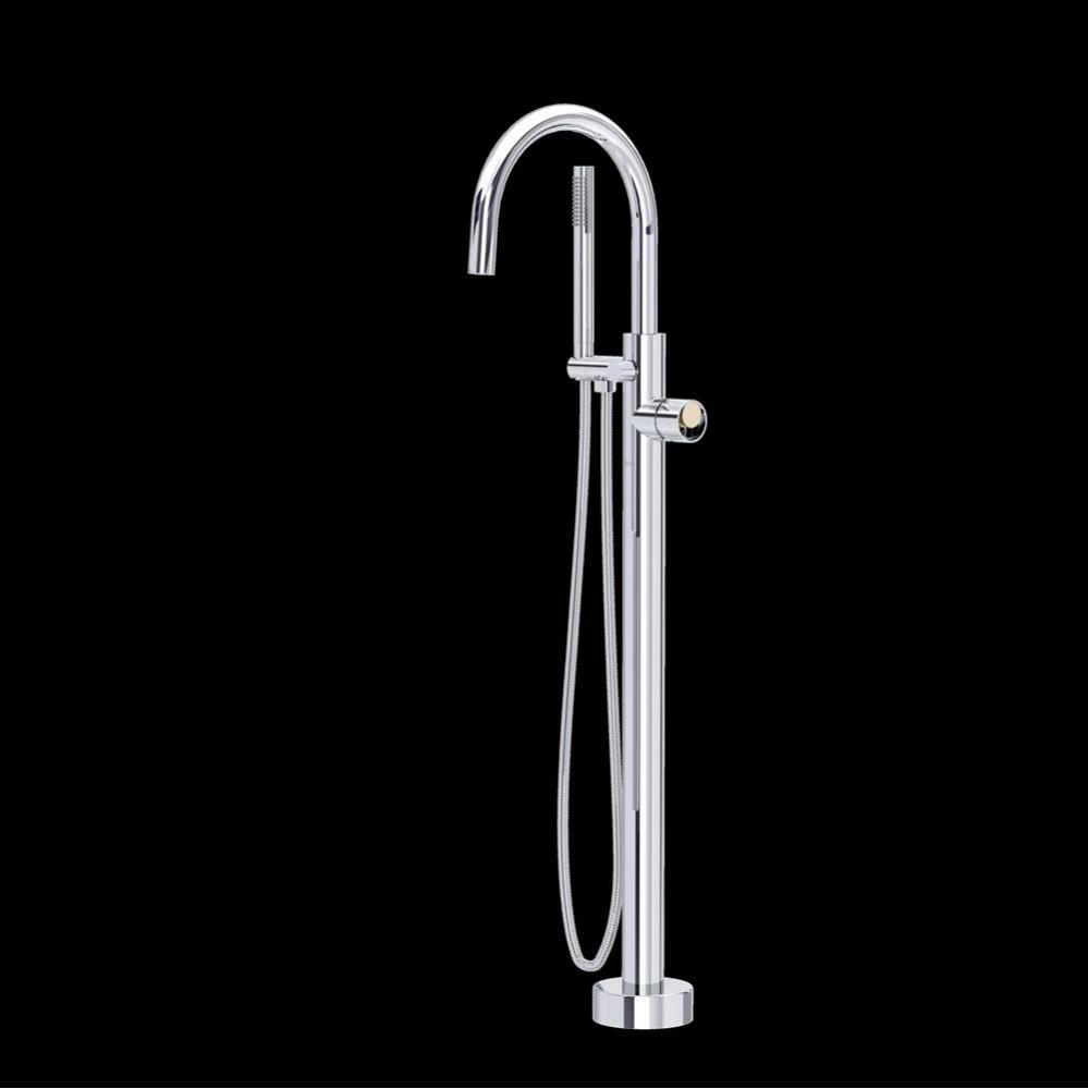 Eclissi™ Single Hole Floor Mount Tub Filler Trim With C-Spout