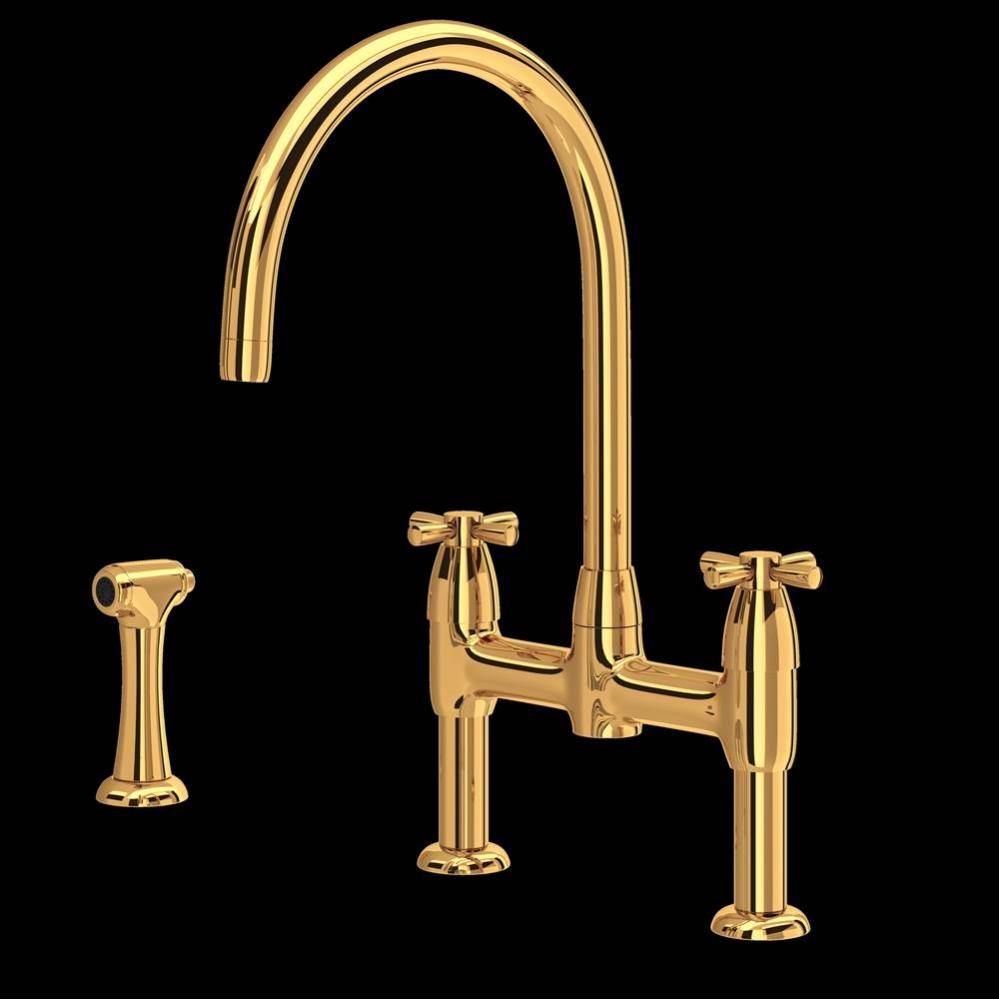 Holborn™ Bridge Kitchen Faucet With C-Spout and Side Spray