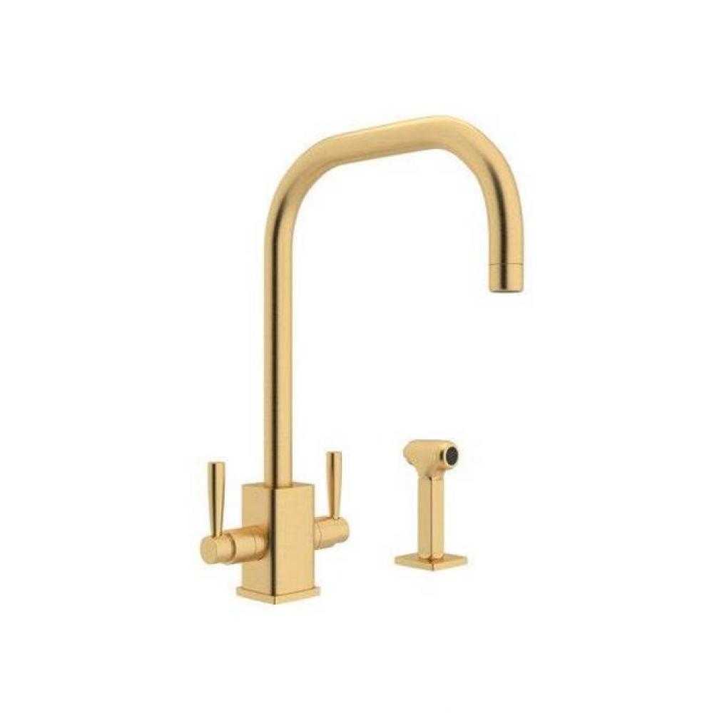 Holborn™ Two Handle Kitchen Faucet With U-Spout and Side Spray