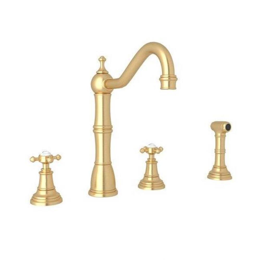 Edwardian™ Two Handle Kitchen Faucet With Side Spray