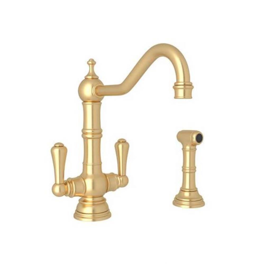 Edwardian™ Two Handle Kitchen Faucet With Side Spray