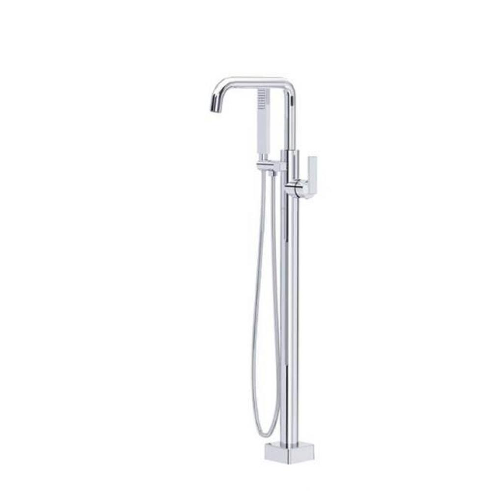 Modern Single Hole Floor Mount Tub Filler Trim