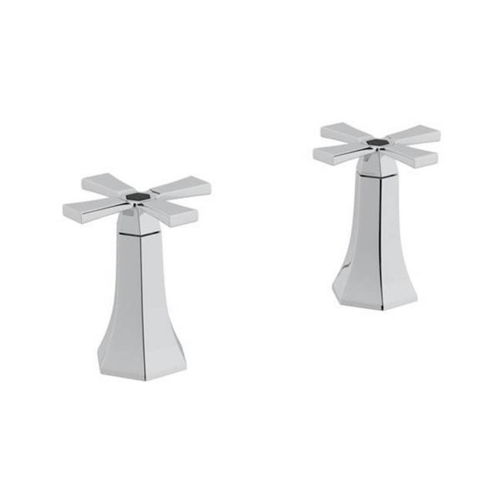 Rohl Bellia Bath Pair Of 1/2'' Hot And Cold Sidevalves Only In Polished Chrome With Meta