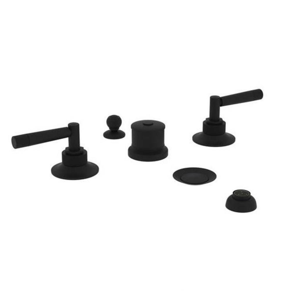 Kit Rohl Michael Berman Graceline Deck Mounted Five Hole Bidet Faucet With Metal Levers In Matte B