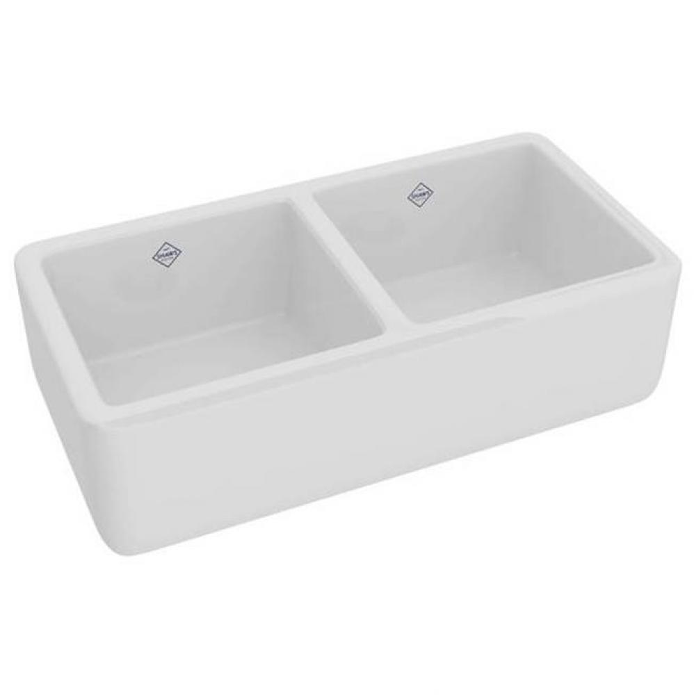 Lancaster™ 37'' Double Bowl Farmhouse Apron Front Fireclay Kitchen Sink