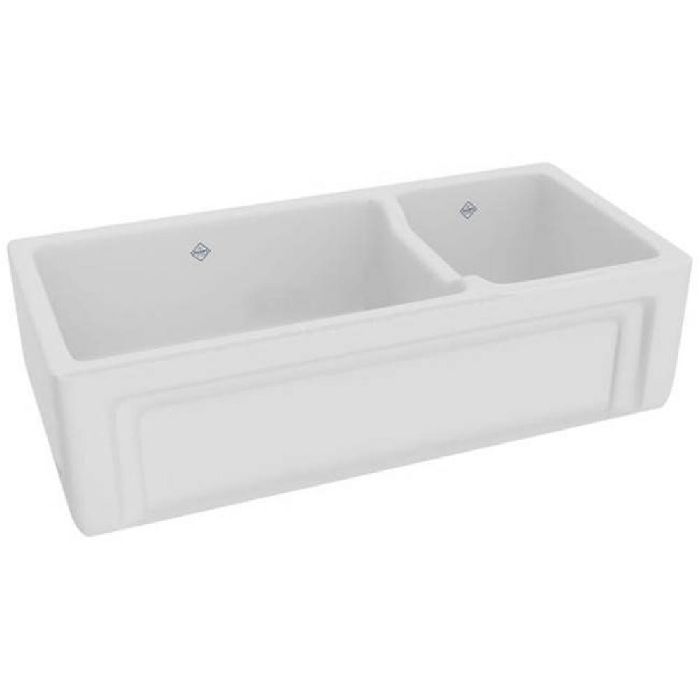 Egerton™ 40'' Double Bowl Farmhouse Apron Front Fireclay Kitchen Sink