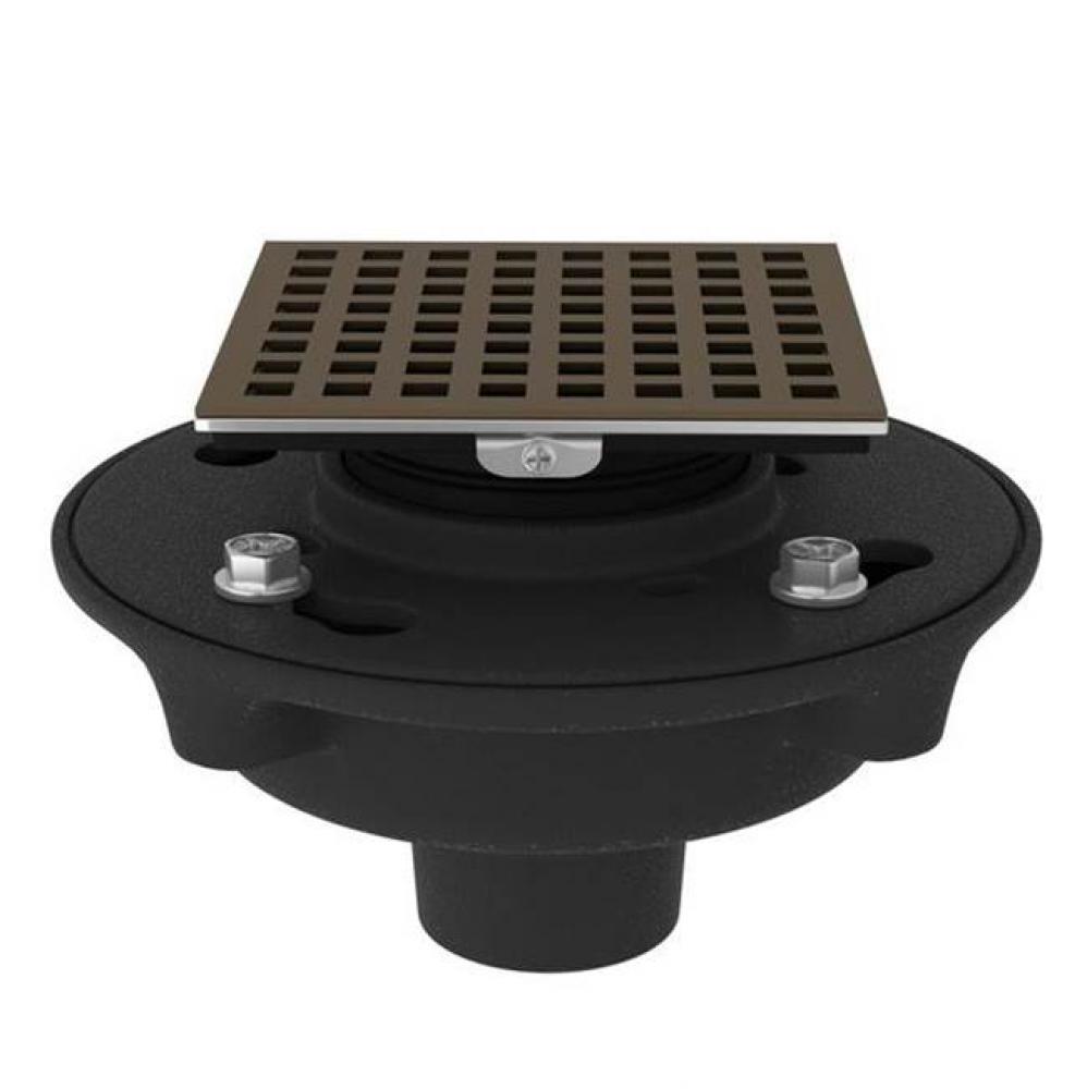 Kit Rohl Decorative Shower Drain Matrix Complete Cast Iron Drain Assembly Includes 2'' N