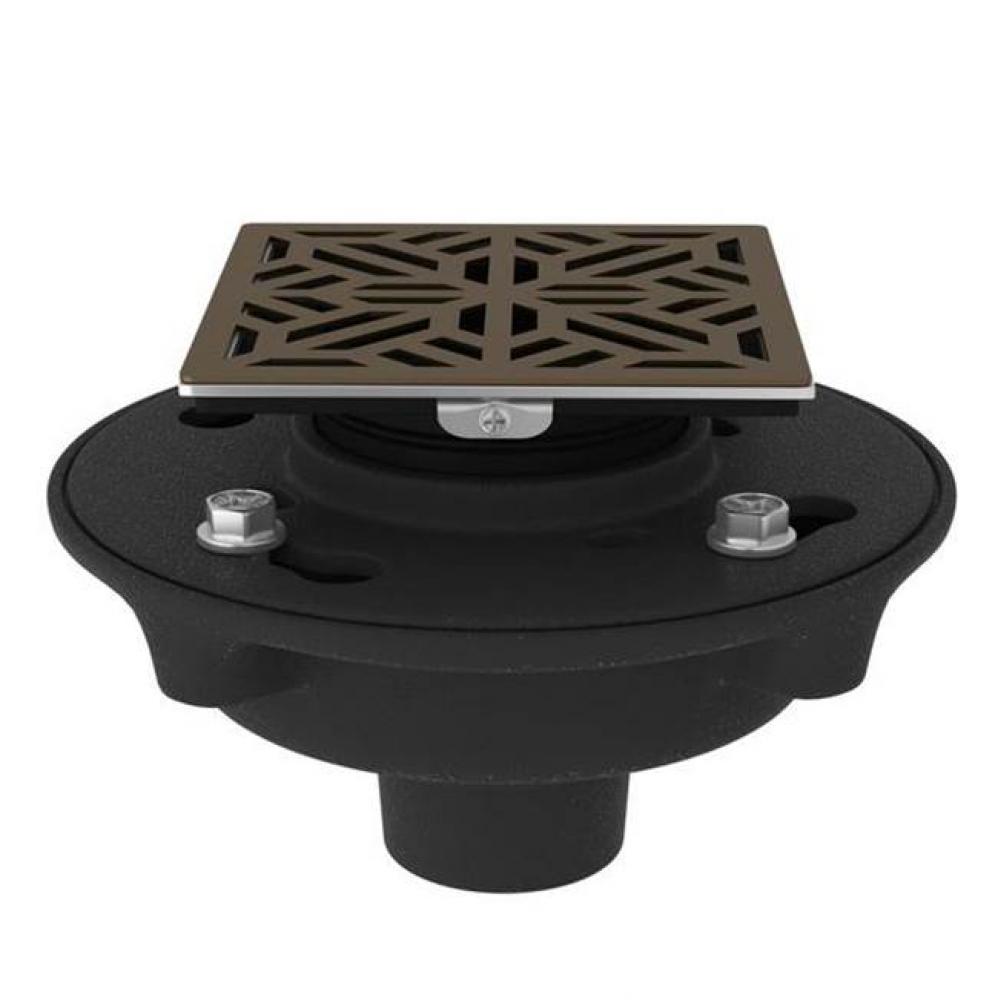 Kit Rohl Decorative Shower Drain Mosaic Complete Cast Iron Drain Assembly Includes 2'' N