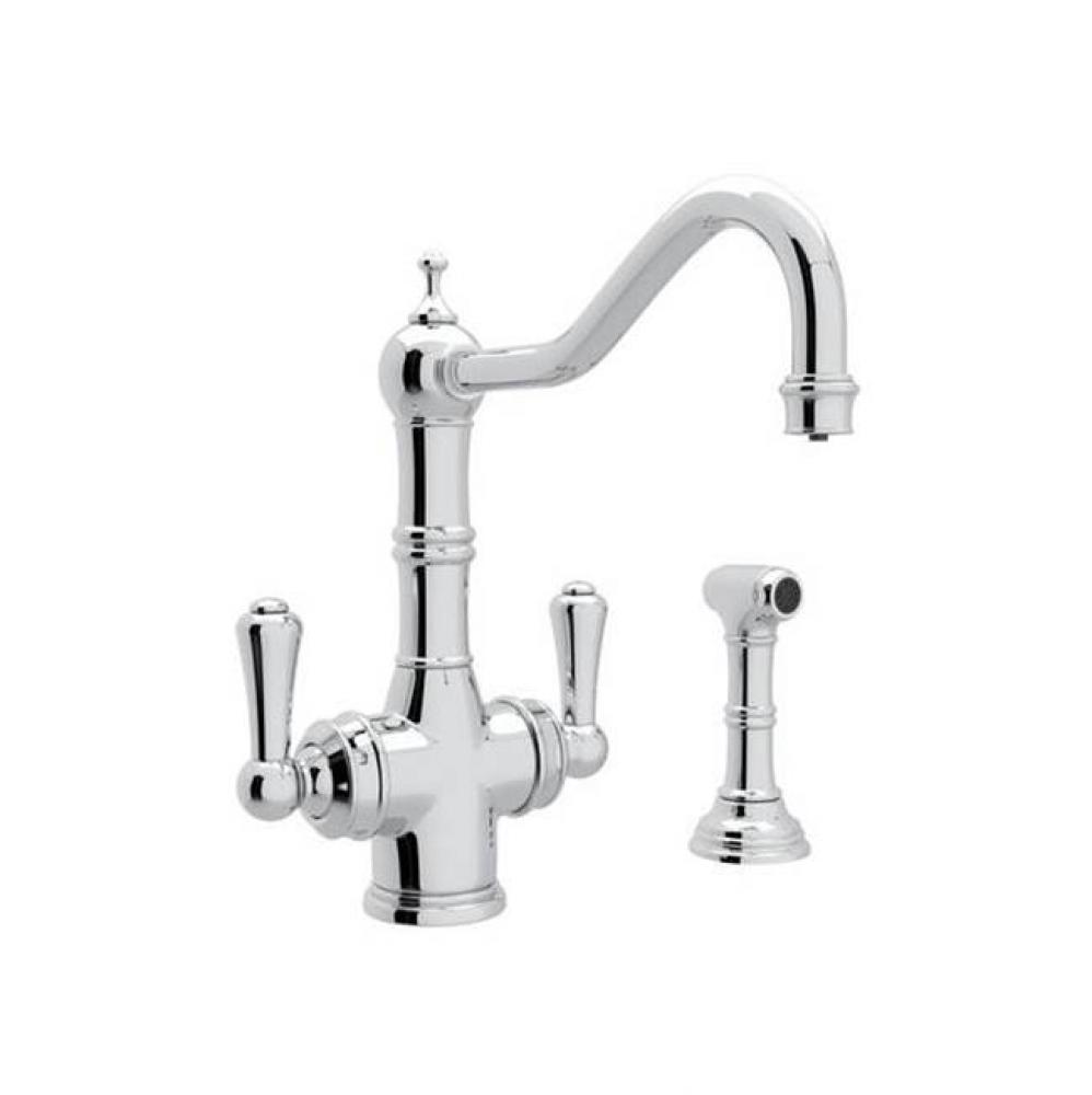 Edwardian™ Two Handle Filter Kitchen Faucet With Side Spray