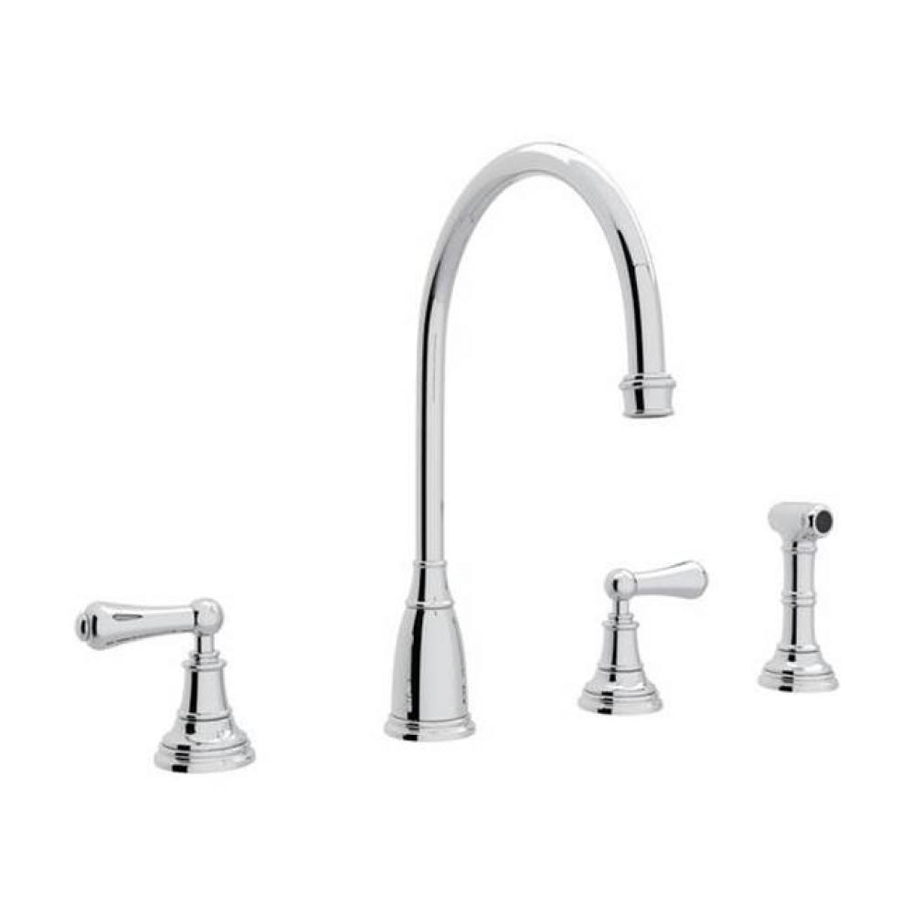 Georgian Era™ Two Handle Kitchen Faucet With Side Spray