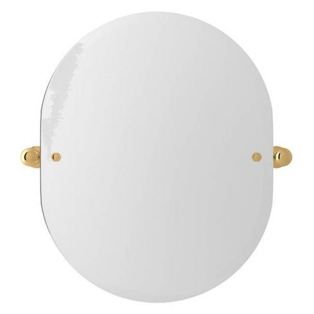 Perrin & Rowe® Wall Mount 24 7/16'' Oval Mirror in English Gold