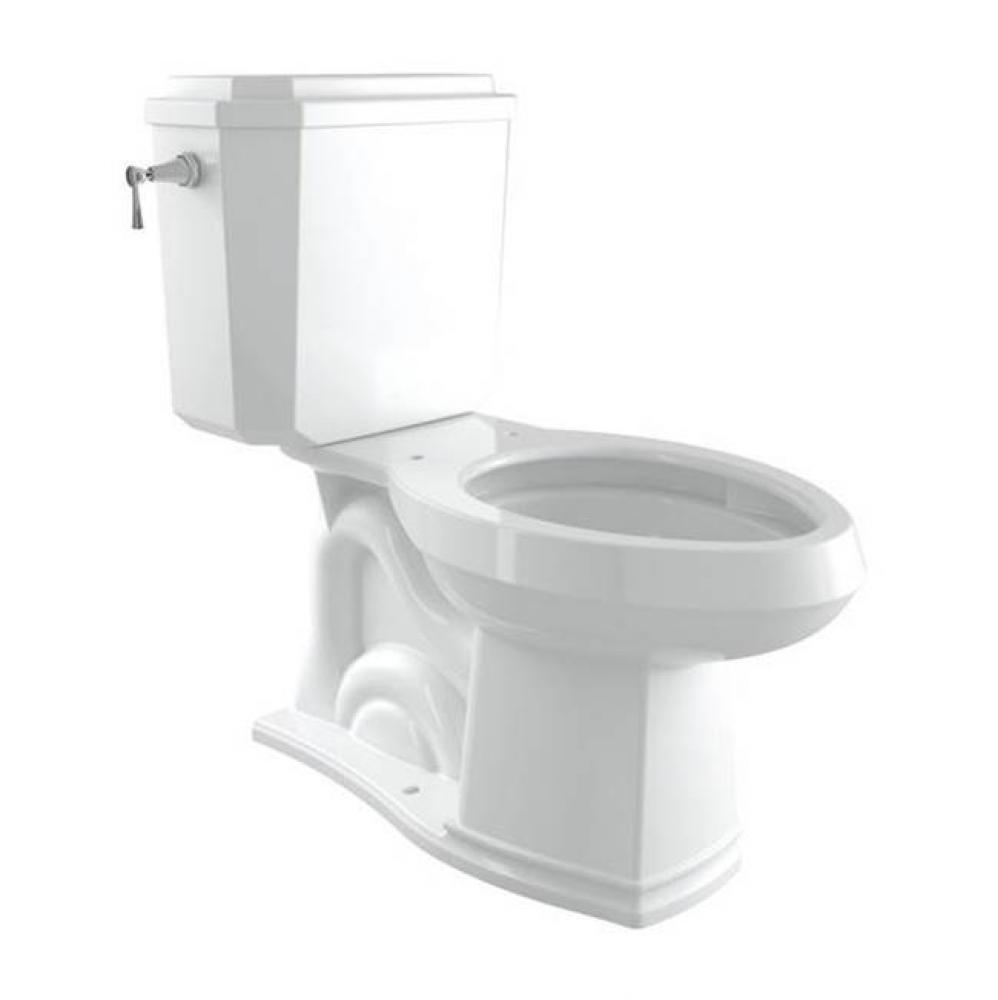 Perrin & Rowe® Deco Elongated Close Coupled 1.28 GPF High Efficiency Water Closet/Toilet