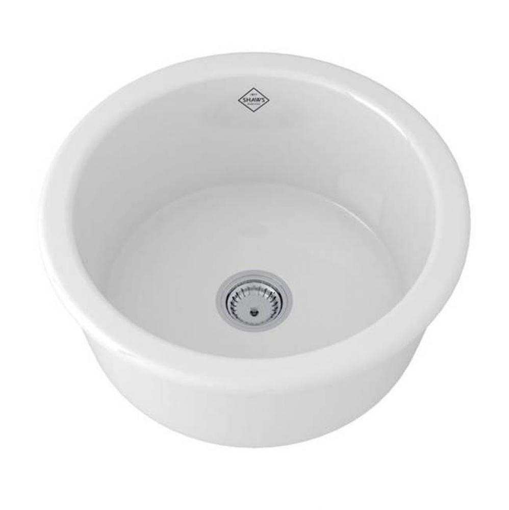 Lancaster™ 18'' Single Bowl Round Bar/Food Prep Fireclay Kitchen Sink