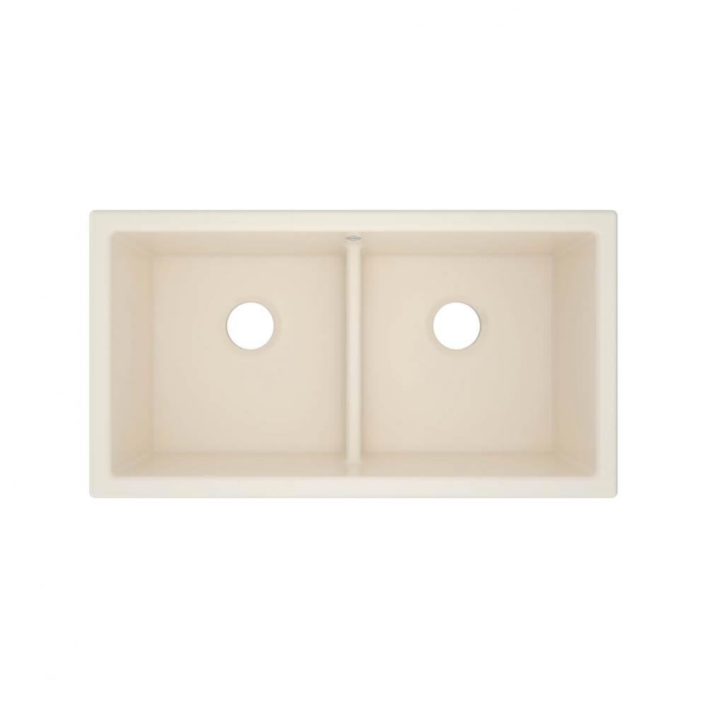 Shaker™ 33'' Double Bowl Undermount Fireclay Kitchen Sink