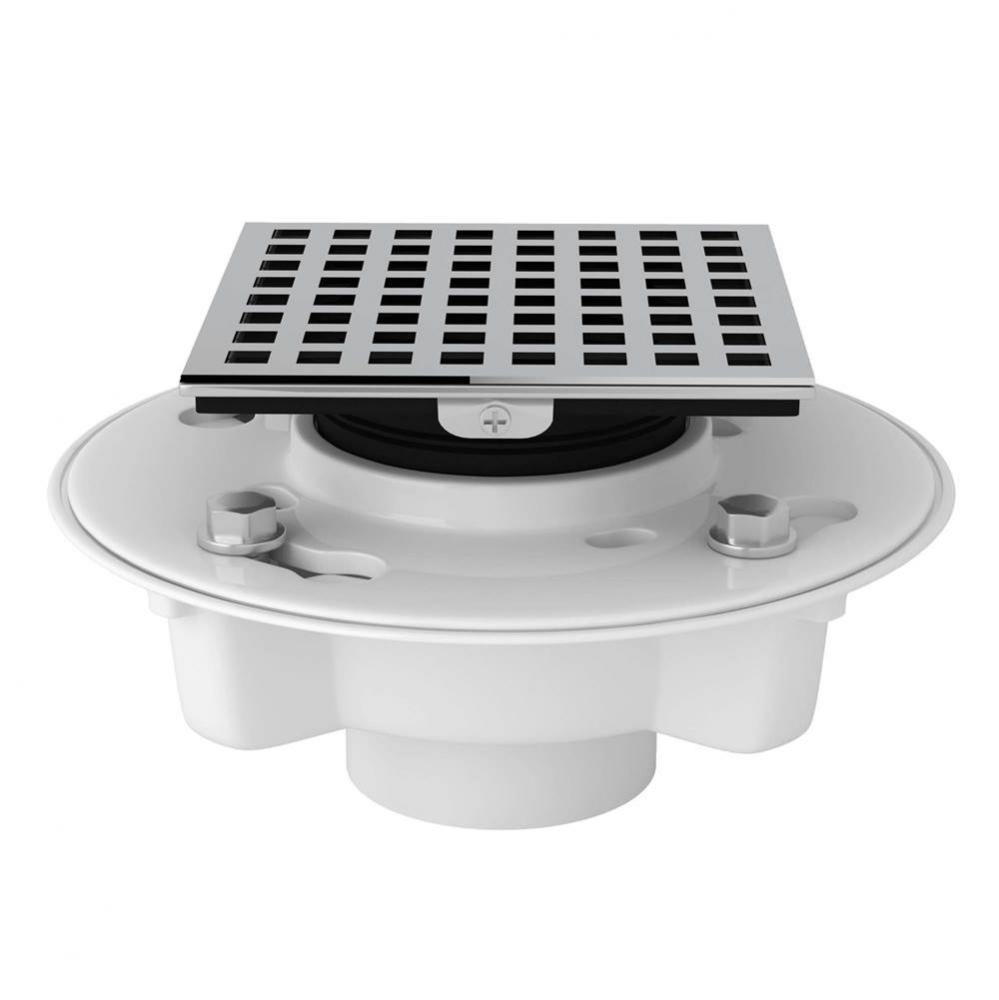 PVC 2'' X 3'' Drain Kit With 3143 Matrix Decorative Cover