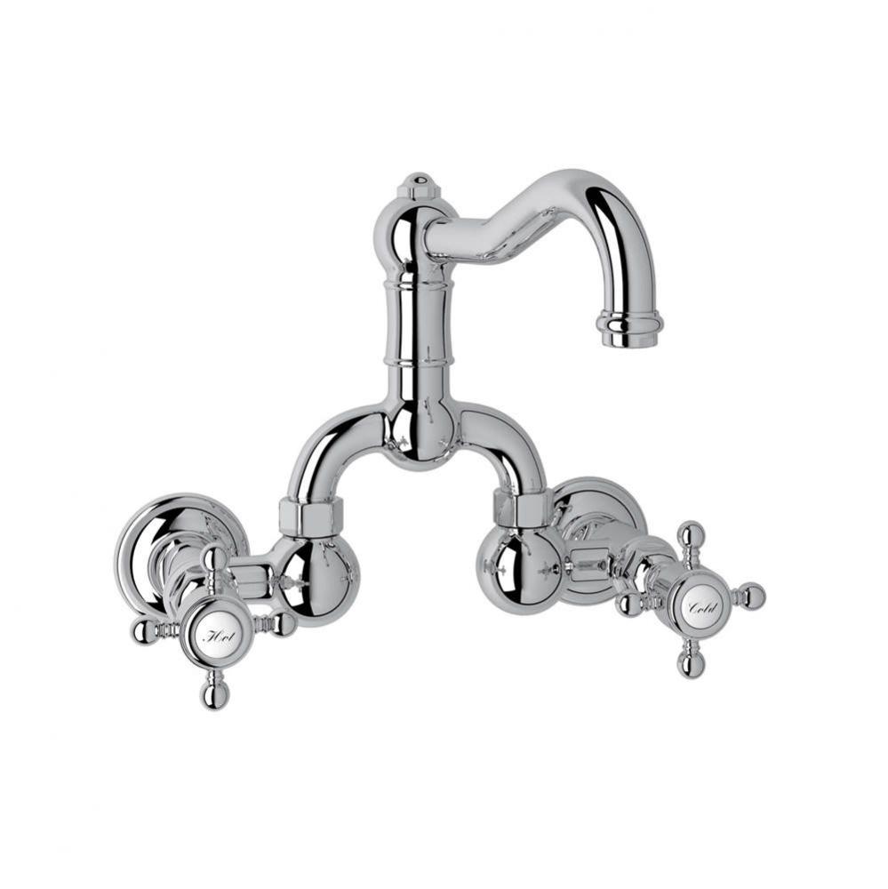 Acqui® Wall Mount Bridge Lavatory Faucet With Column Spout