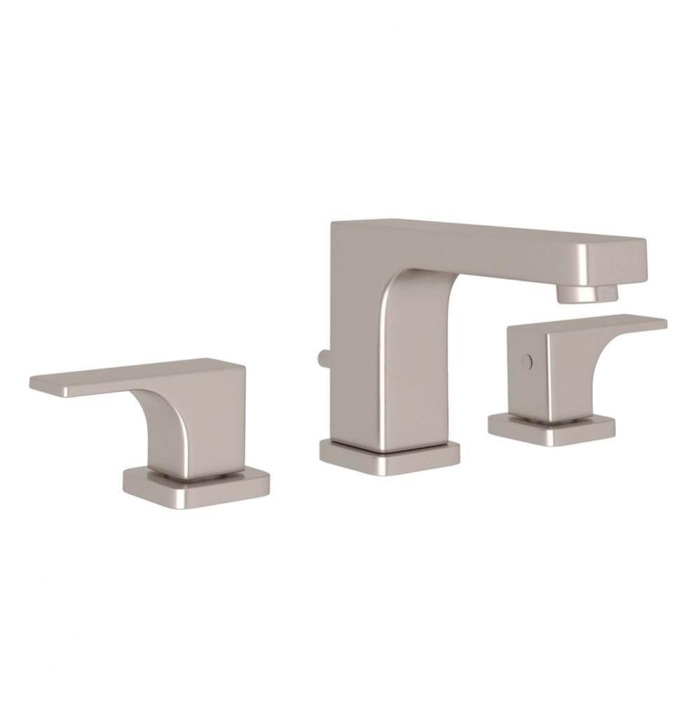 Rohl Quartile Bath Three Hole Deck Mounted Widespread Lavatory Faucet With Pop-Up And Metal Lever