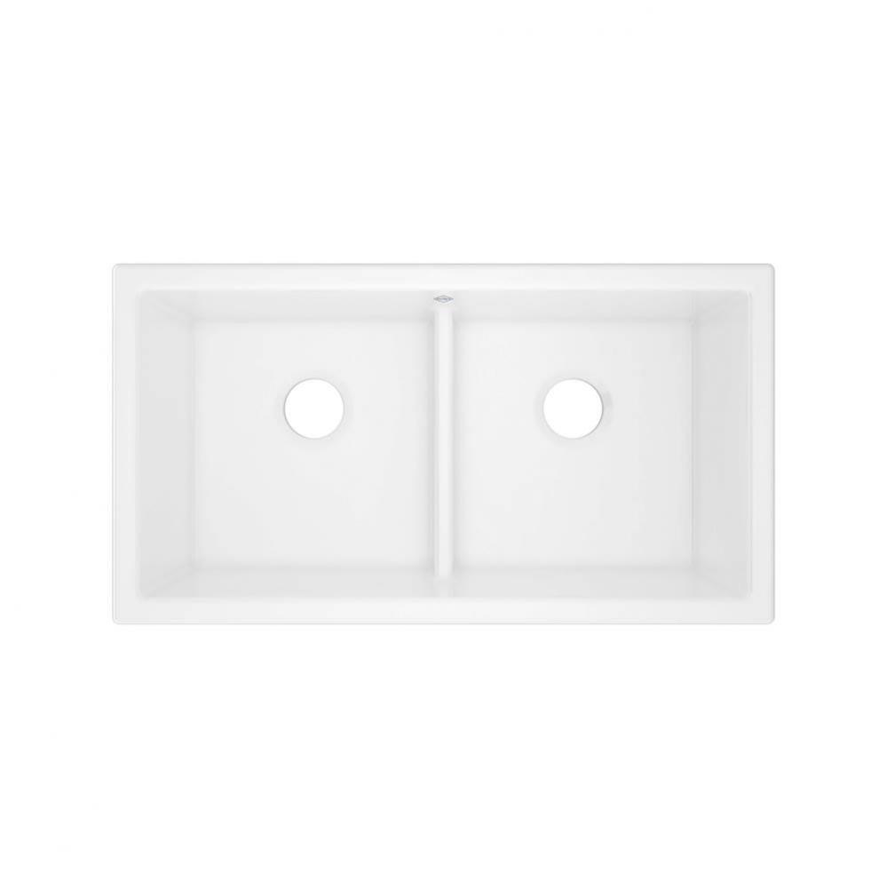 Shaker™ 33'' Double Bowl Undermount Fireclay Kitchen Sink