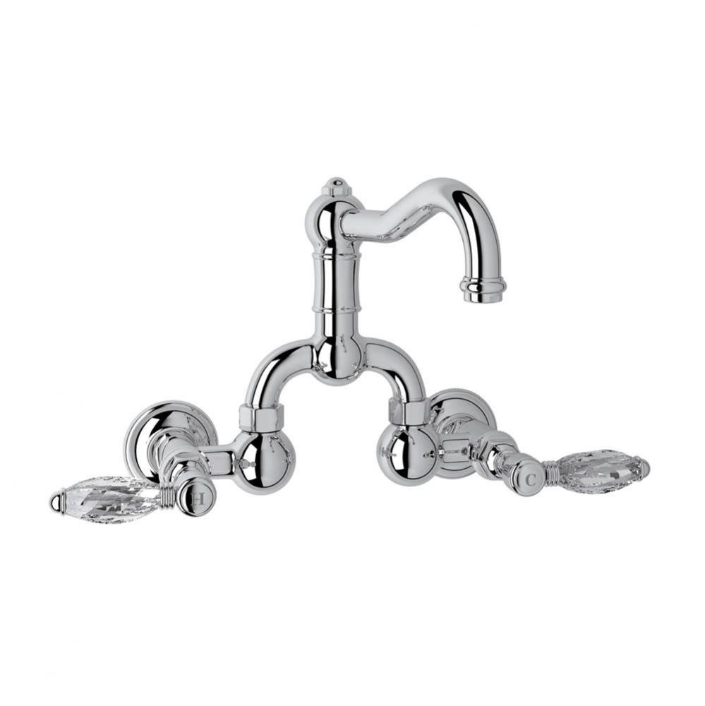 Acqui® Wall Mount Bridge Lavatory Faucet With Column Spout