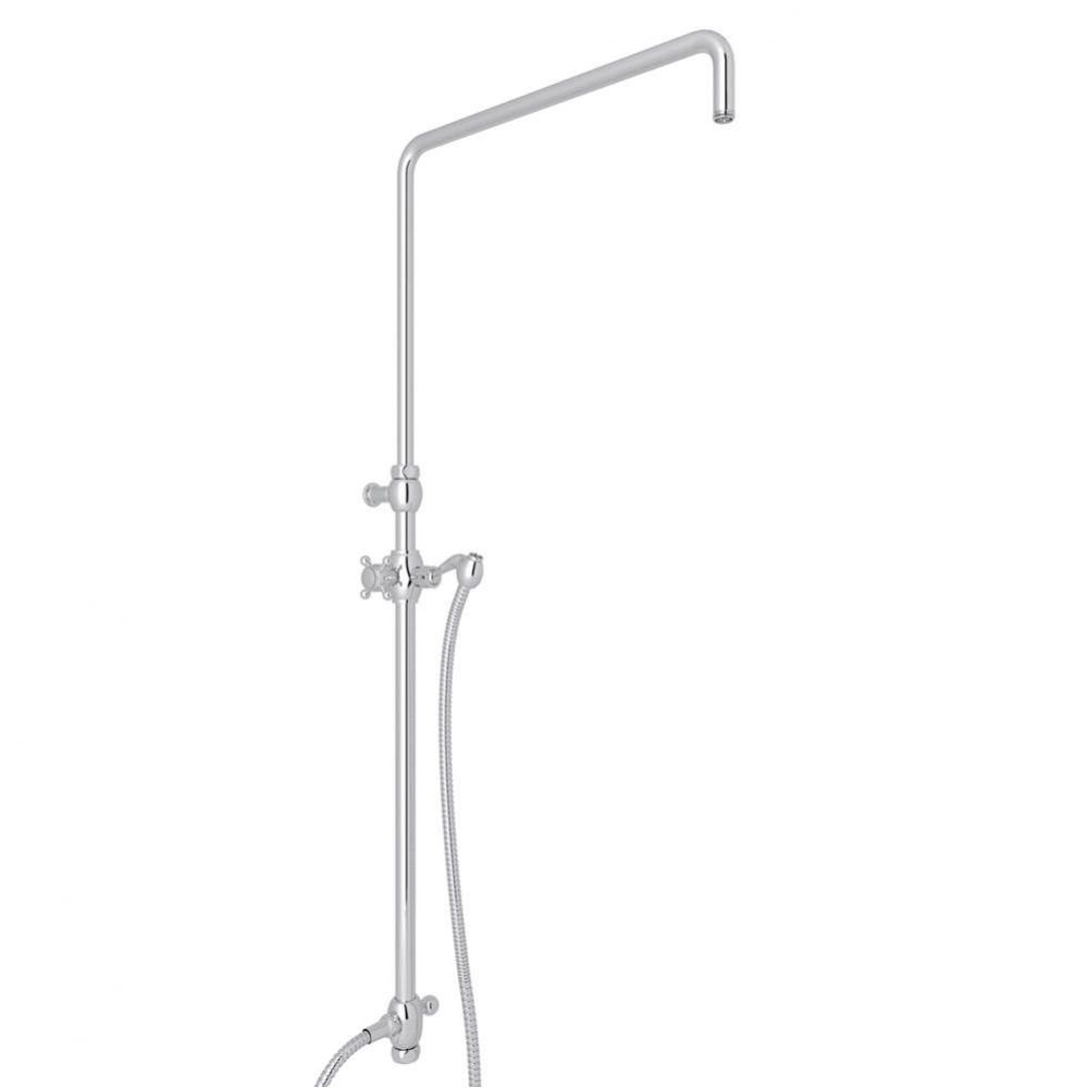 Riser With Diverter, Hose And Sliding Handshower Holder