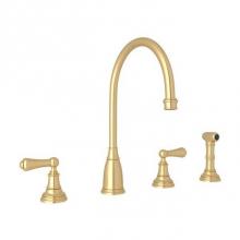 Rohl U.4736L-SEG-2 - Georgian Era™ Two Handle Kitchen Faucet With Side Spray