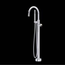 Rohl TEC06HF1IWPCN - Eclissi™ Single Hole Floor Mount Tub Filler Trim With C-Spout