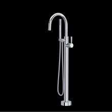 Rohl TMB06HF1LMAPC - Knurled Single Hole Floor Mount Tub Filler Trim