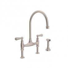 Rohl U.4719L-SEG-2 - Georgian Era™ Bridge Kitchen Faucet With Side Spray