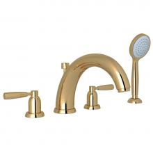 Rohl U.3848LS-ULB - Holborn™ 4-Hole Deck Mount Tub Filler with U-Spout