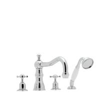 Rohl U.3746X-APC - Edwardian™ 4-Hole Deck Mount Tub Filler With Column Spout