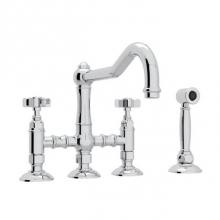 Rohl A1458XWSAPC-2 - Rohl Country Kitchen Three Leg Bridge Faucet