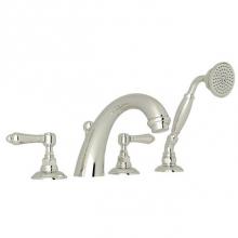 Rohl A2104LMPN - Rohl Country Bath San Julio Four Hole Deck Mounted Tub Filler