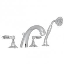 Rohl A2104LCAPC - Rohl Country Bath San Julio Four Hole Deck Mounted Tub Filler