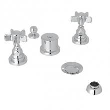 Rohl A2360XAPC - Kit Rohl San Giovanni Bath Five Hole Bidet In Polished Chrome With Five Spoke Handles