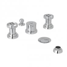 Rohl A3360IWAPC - Kit Rohl Campo Bath Five Hole Bidet In Polished Chrome With Wheel Handles