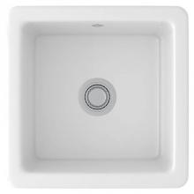 Rohl RC1818WH - Lancaster™ 18'' Single Bowl Square Fireclay Bar/Food Prep Kitchen Sink