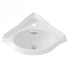 Rohl U.2925WH - 23'' x 17'' Wall Mount Corner Lavatory Sink