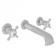 Rohl U.3561X-APC/TO-2 - Edwardian™ Wall Mount Lavatory Faucet Trim With U-Spout