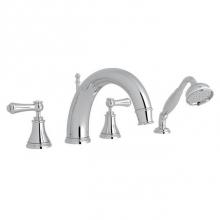 Rohl U.3648LSP-APC - Georgian Era™ 4-Hole Deck Mount Tub Filler With C-Spout