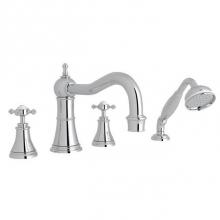 Rohl U.3748X-APC - Georgian Era™ 4-Hole Deck Mount Tub Filler With Column Spout